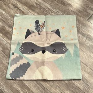 Woodland animal throw pillow covers. 4 ct 18”